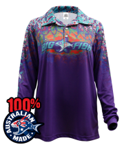 WildScales_Purple_PoloLong_Front_Web - Women